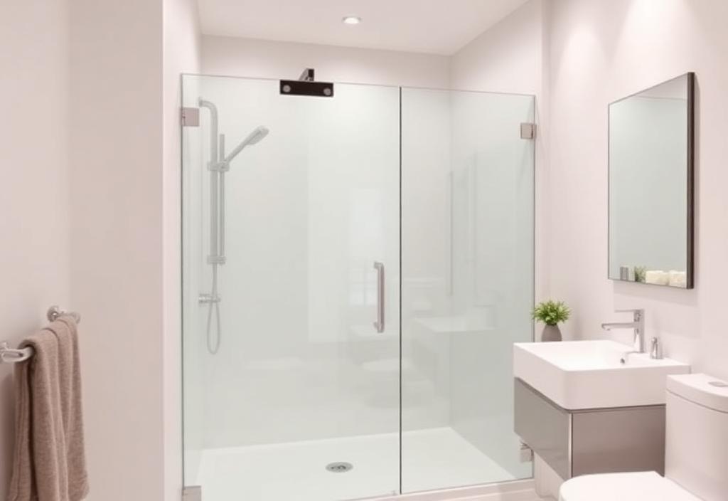 Frameless glass shower screen installed in Bronte bathroom